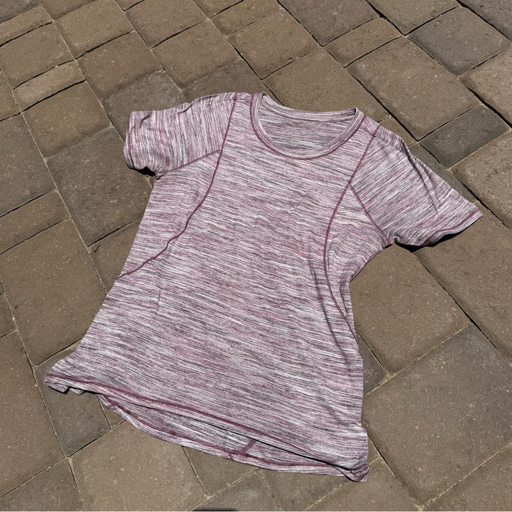 Lululemon Athletica Pink Fitted Short Sleeve Top